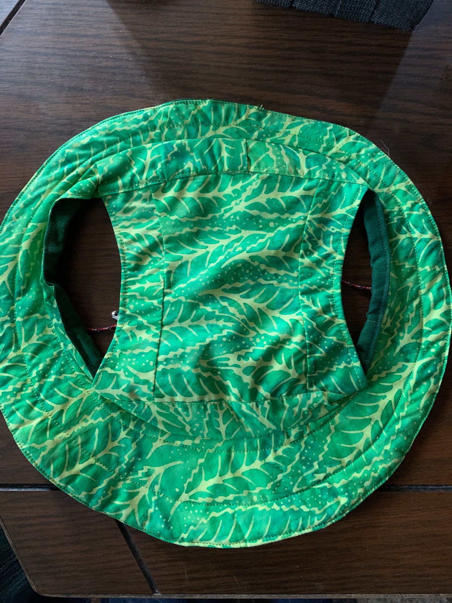 Pet Baseball Hat in green and yellow leaves