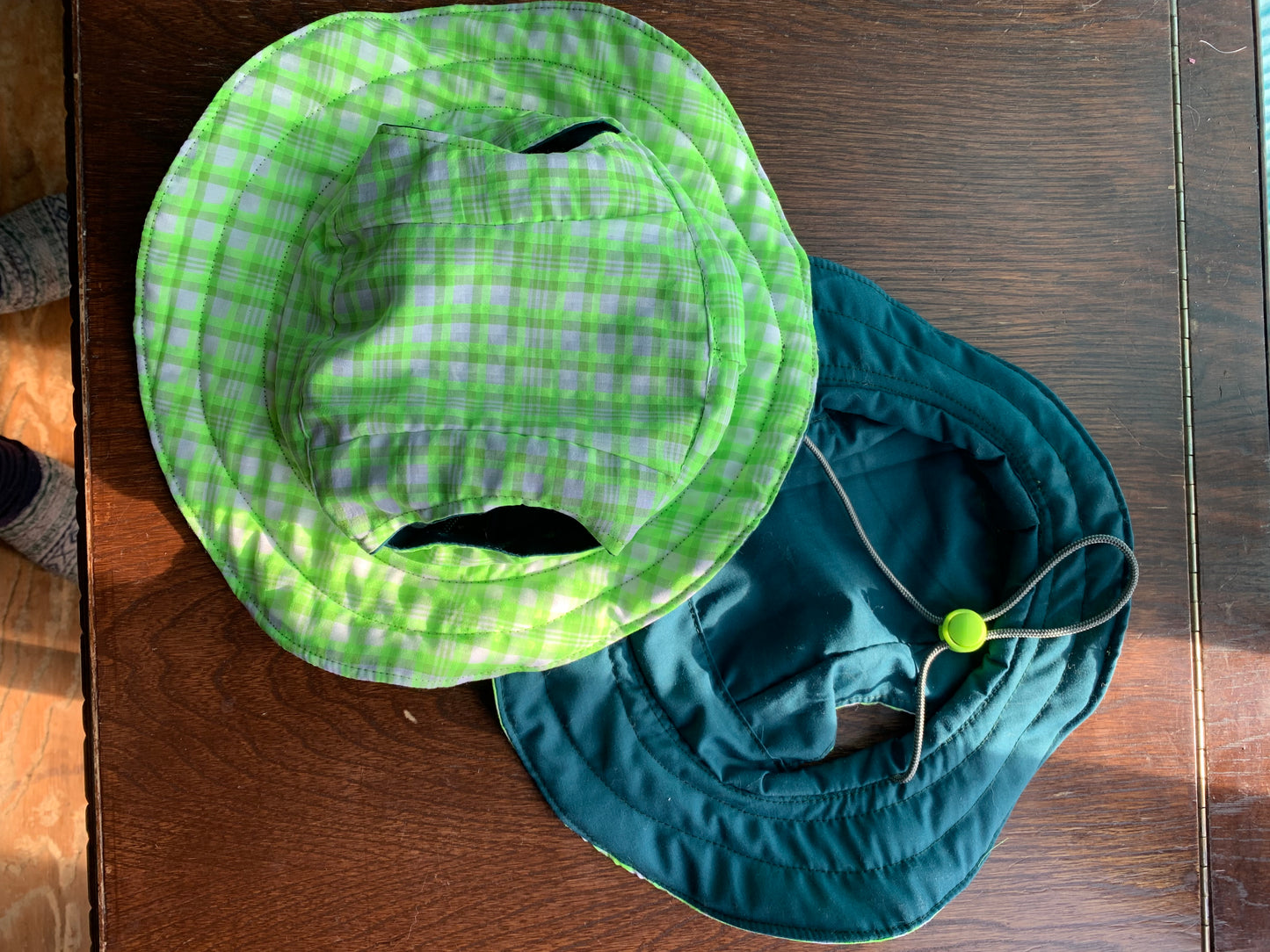 Lime Green Plaid Pet Bucket Hat