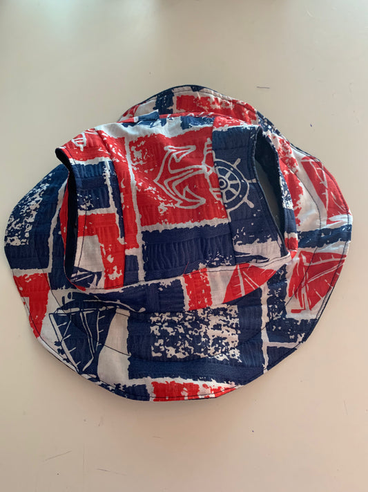 Blue and Red Pet Bucket Hat