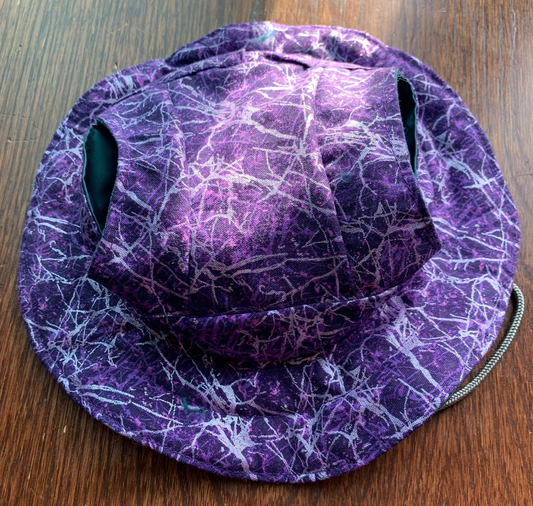 Silver Purple Pet Bucket Hat