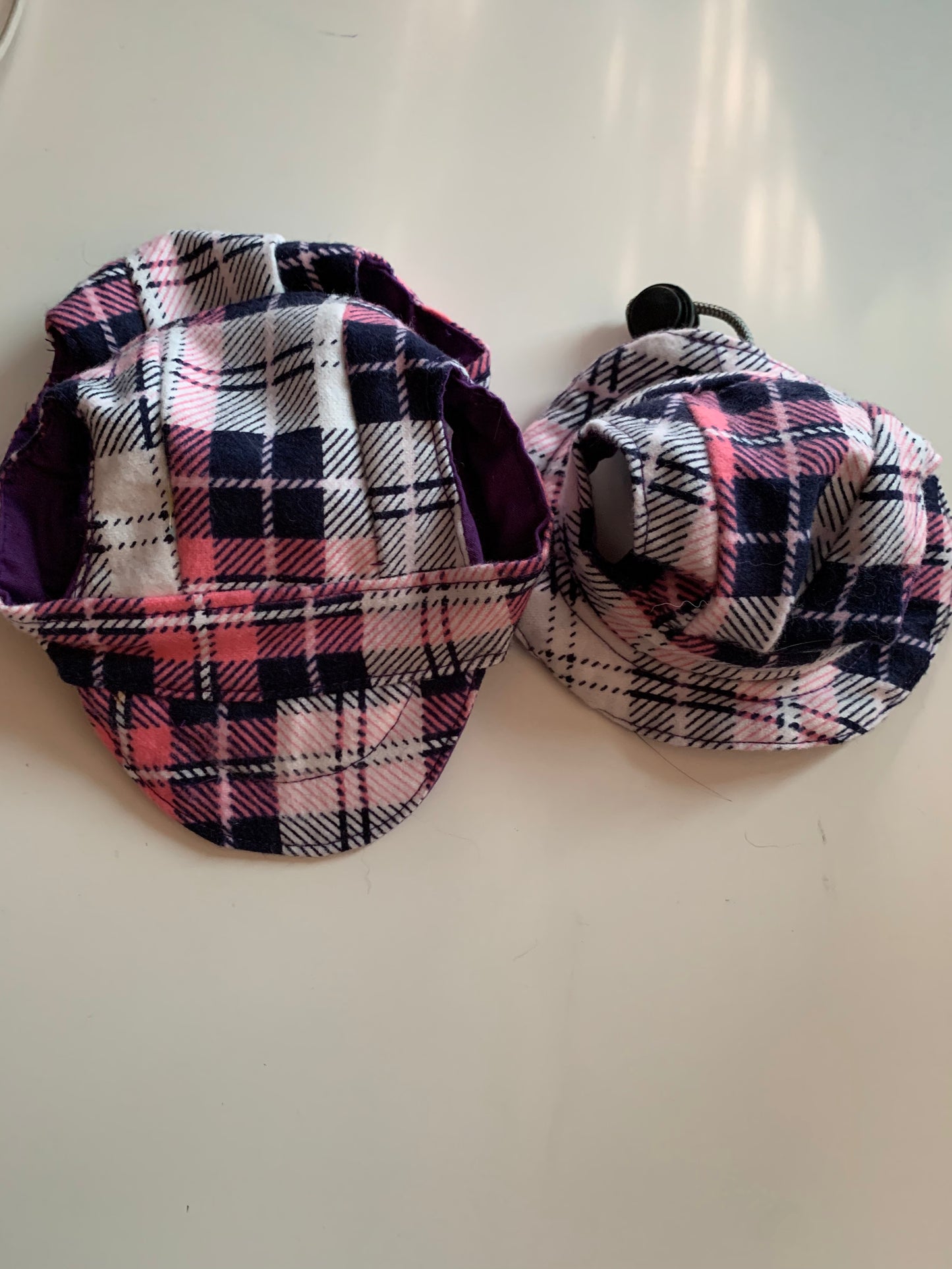 Purple Plaid Pet Hats
