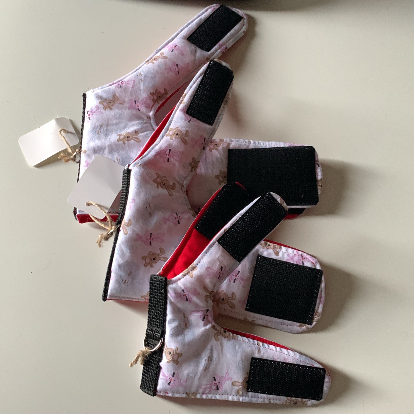Rabbit harness on white