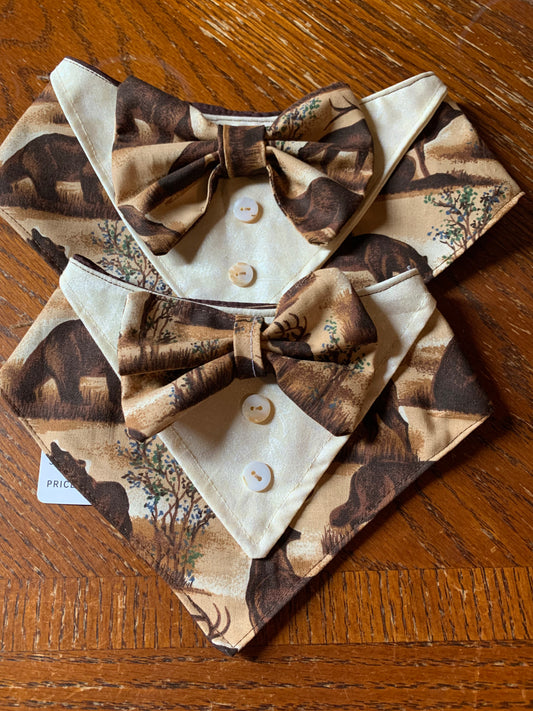 Wildlife pet tuxedo bandanas