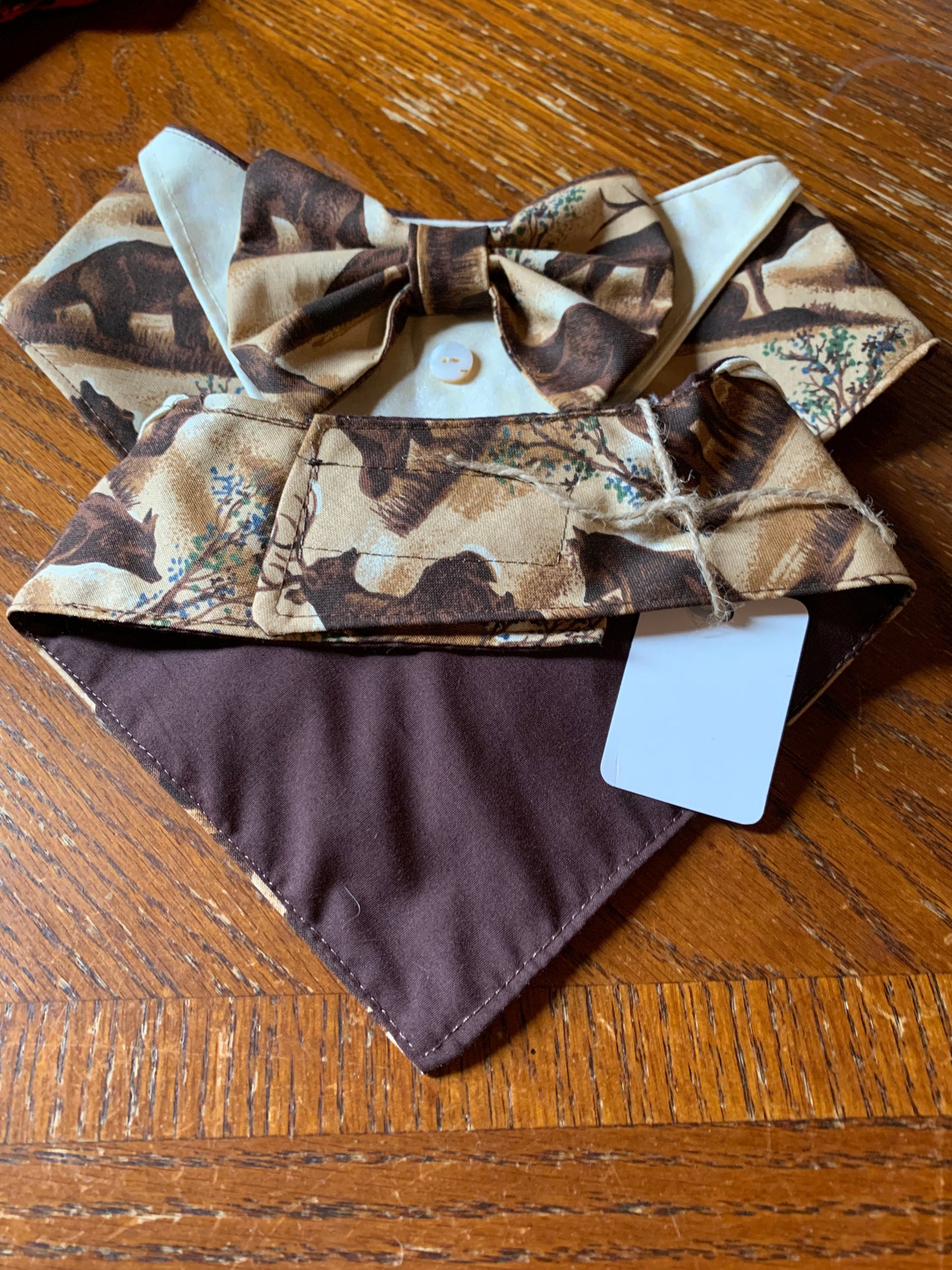 Wildlife pet tuxedo bandanas