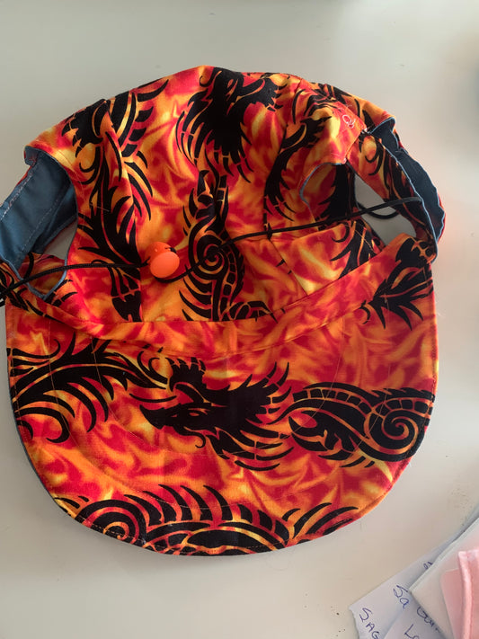 Dragon flame pet baseball hat