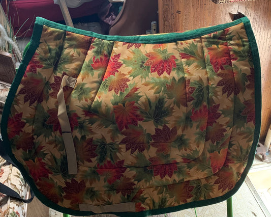 Maple Leaves English APT Horse Saddle Pad image 0