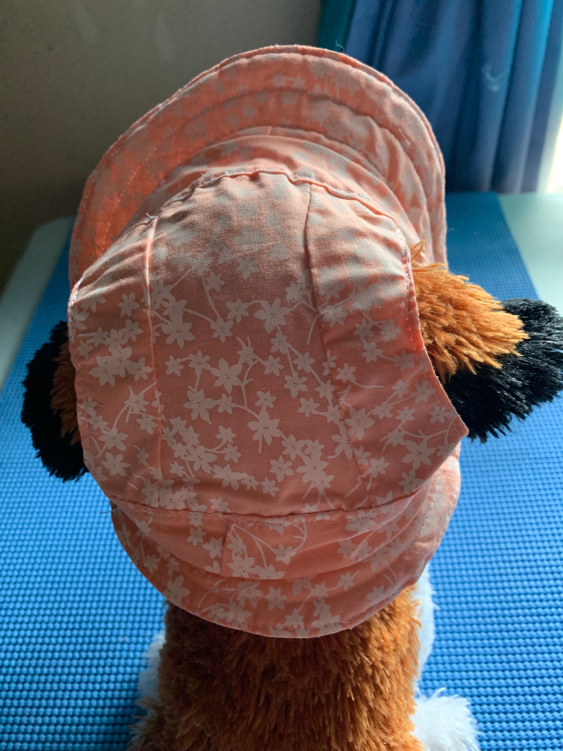 Peach With White Flowers pet Bucket Hat image 1