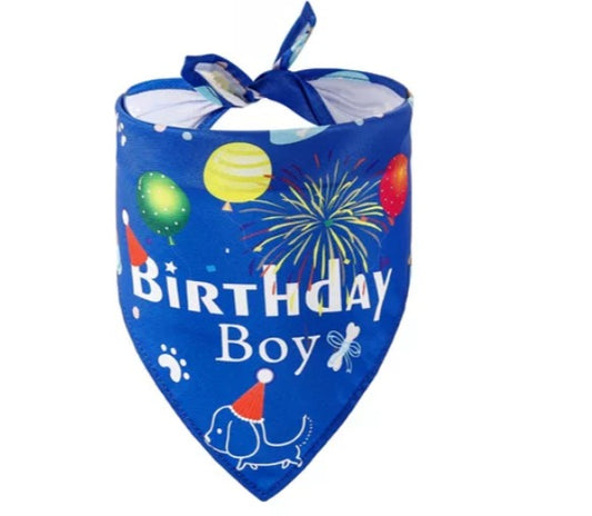 Happy Birthday Boy Pet Bandana image 0