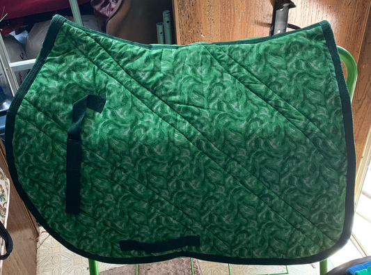 Green Sparkle English APT Horse Saddle Pad image 0