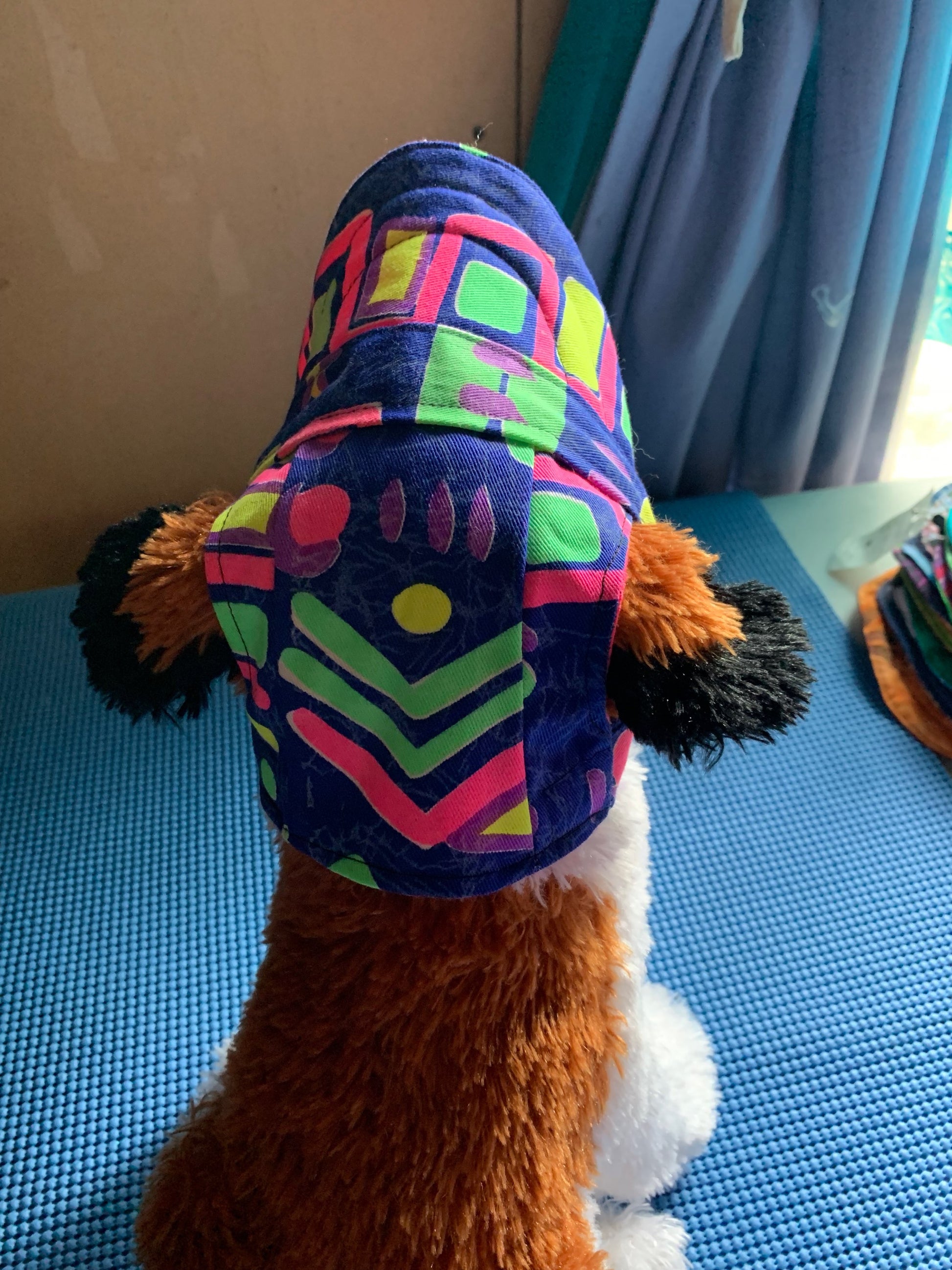 Blue Neon Baseball Pet Hat image 2