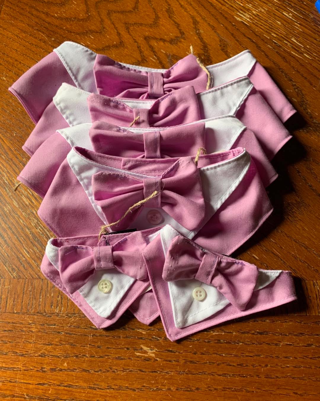 Lilac Pet Tuxedo Bandana
