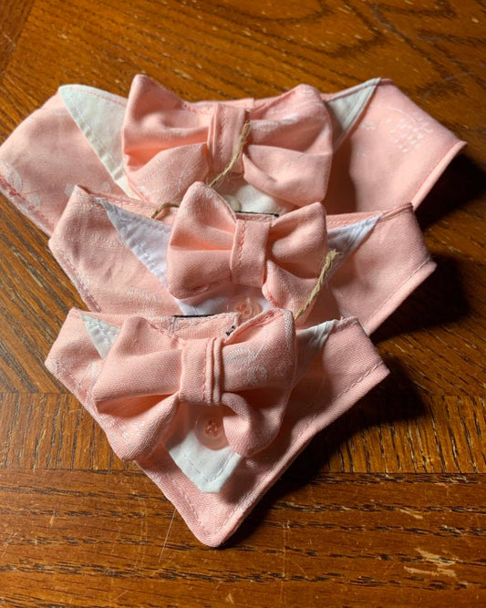 Peach Pet Tuxedo Bandana